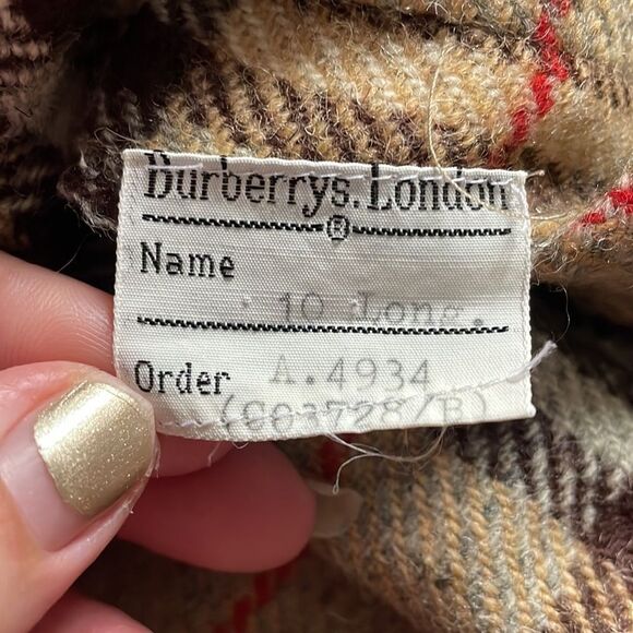 Vintage Burberry Pleated Wool Skirt - Picture 4 of 7